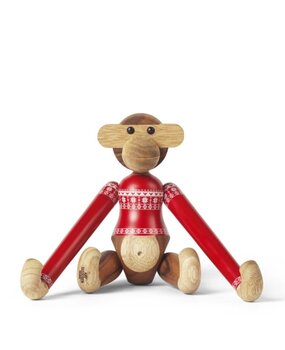 Kay Bojesen Denmark Kay Bojesen Monkey Kerst trui H19.5cm teak en limba