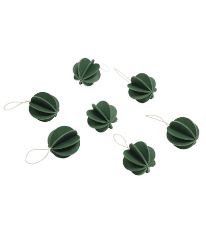 LOVI Lovi wooden balls Ø3.5cm Dark Green set of 7 - birch wood DIY package LOVI Lovi wooden balls Ø3.5cm Dark Green set of 7 - birch wood DIY package