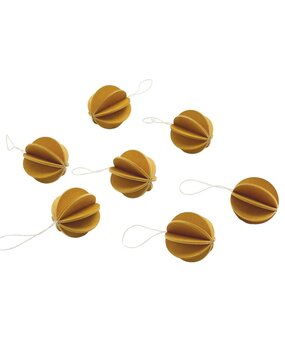 LOVI Lovi wooden balls Ø3.5cm Honey Yellow set of 7 - birch wood DIY package LOVI Lovi wooden balls Ø3.5cm Honey Yellow set of 7 - birch wood DIY package