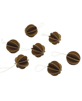 LOVI Lovi wooden balls Ø3.5cm Cinnamon set of 7 - birch wood DIY package LOVI Lovi wooden balls Ø3.5cm Cinnamon set of 7 - birch wood DIY package
