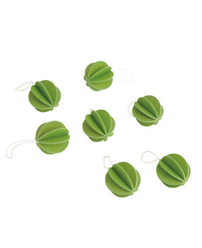 LOVI Lovi wooden balls Ø3.5cm Light Green set of 7 - birch wood DIY package LOVI Lovi wooden balls Ø3.5cm Light Green set of 7 - birch wood DIY package