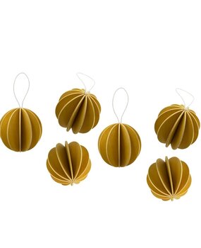 LOVI Lovi wooden balls Ø4cm set of 6 Honey Yellow - birch wood DIY package LOVI Lovi wooden balls Ø4cm set of 6 Honey Yellow - birch wood DIY package