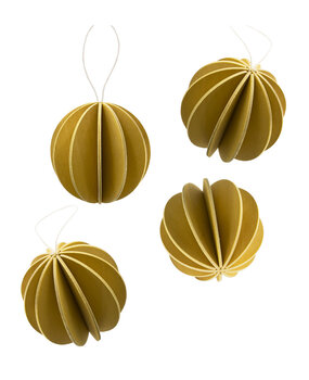 LOVI Lovi wooden balls Ø6cm set of 4 Honey Yellow - birch wood DIY package LOVI Lovi wooden balls Ø6cm set of 4 Honey Yellow - birch wood DIY package