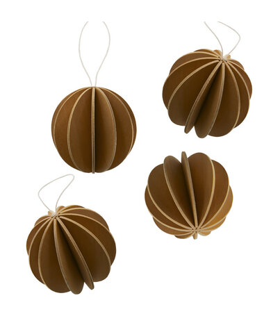 LOVI Lovi houten ballen Ø6cm Kaneel set van 4 stuks - berkenhout DIY pakketje LOVI Lovi houten ballen Ø6cm Kaneel set van 4 stuks - berkenhout DIY pakketje