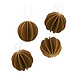 LOVI Lovi wooden balls Ø6cm set of 4 Cinnamon - birch wood DIY package LOVI Lovi wooden balls Ø6cm set of 4 Cinnamon - birch wood DIY package