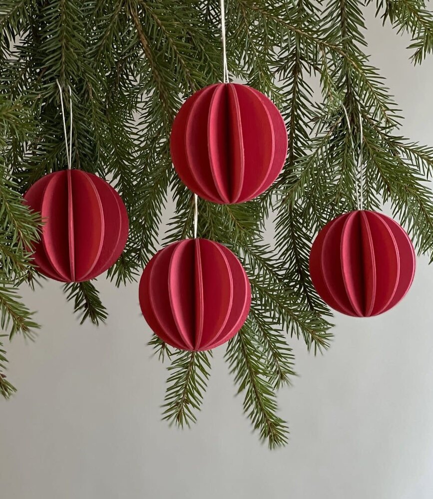 LOVI Lovi Houten ballen Ø6cm rood set van 4 stuks - berkenhout DIY pakketje LOVI Lovi Houten ballen Ø6cm rood set van 4 stuks - berkenhout DIY pakketje