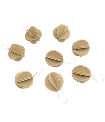 LOVI Lovi mini wooden balls birchwood natural set of 8 - DIY package LOVI Lovi mini wooden balls birchwood natural set of 8 - DIY package