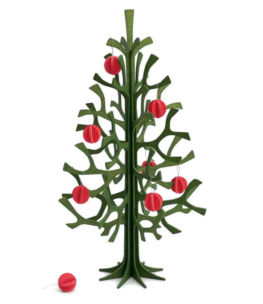 LOVI Loveli mini wooden balls Ø1.7 cm set of 8 red - DIY package birch wood LOVI Loveli mini wooden balls Ø1.7 cm set of 8 red - DIY package birch wood