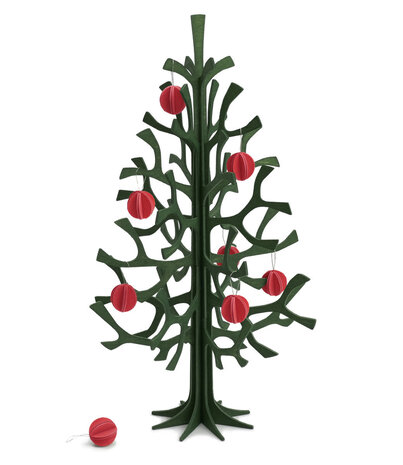 LOVI Loveli mini wooden balls Ø1.7 cm set of 8 red - DIY package birch wood LOVI Loveli mini wooden balls Ø1.7 cm set of 8 red - DIY package birch wood