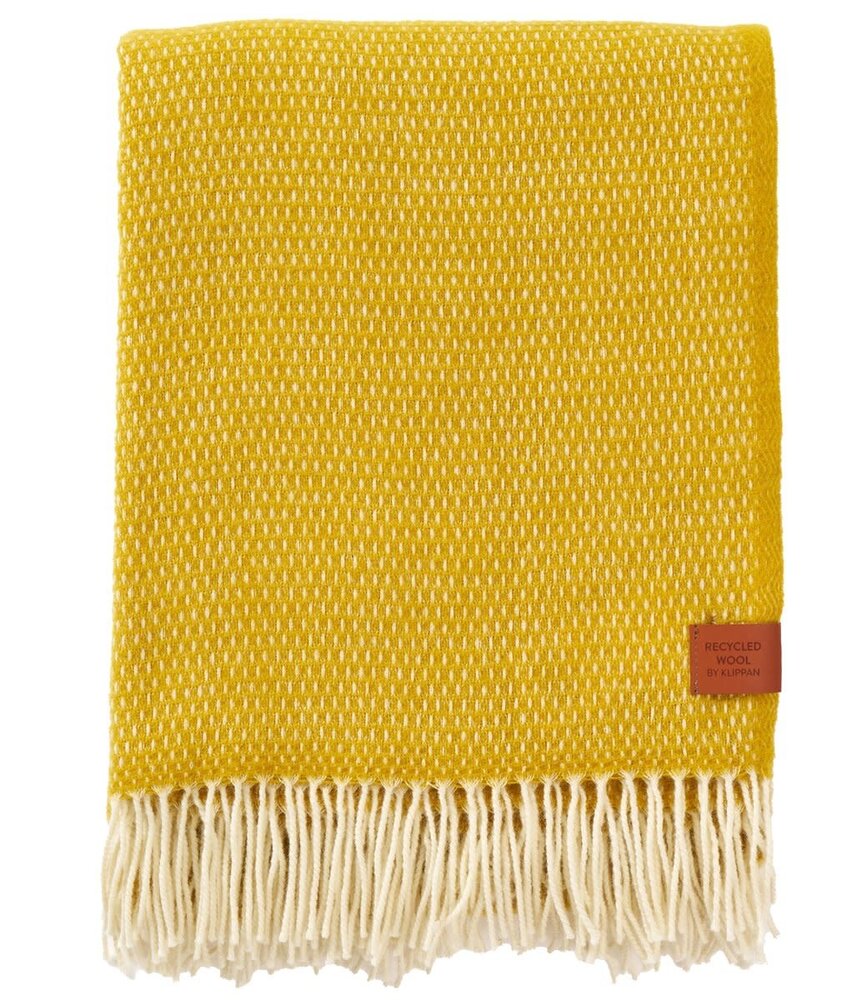 Klippan Klippan Hugo plaid 130x200cm 25% recycled merino wool Saffron Klippan Klippan Hugo plaid 130x200cm 25% recycled merino wool Saffron