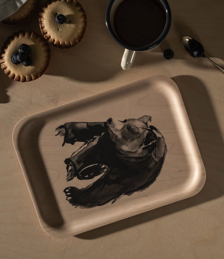 muurla Muurla x Teemu Järvi wooden tray Bear 27x20cm muurla Muurla x Teemu Järvi wooden tray Bear 27x20cm