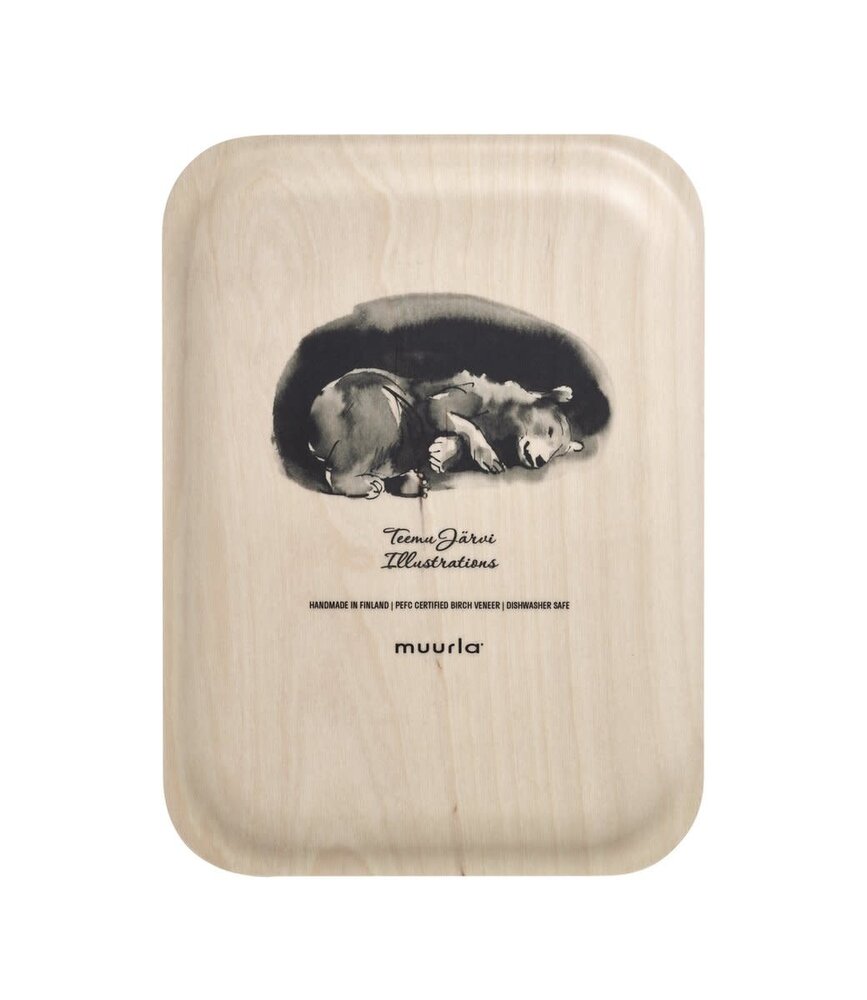 muurla Muurla x Teemu Järvi wooden tray Bear 27x20cm muurla Muurla x Teemu Järvi wooden tray Bear 27x20cm
