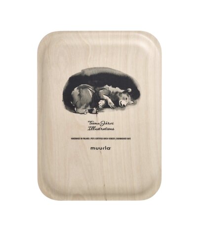 muurla Muurla x Teemu Järvi wooden tray Bear 27x20cm muurla Muurla x Teemu Järvi wooden tray Bear 27x20cm
