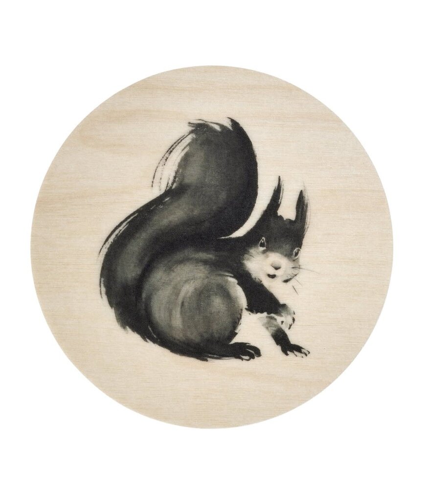 muurla Muurla x Teemu Järvi wooden coaster Squirrel Ø10cm muurla Muurla x Teemu Järvi wooden coaster Squirrel Ø10cm