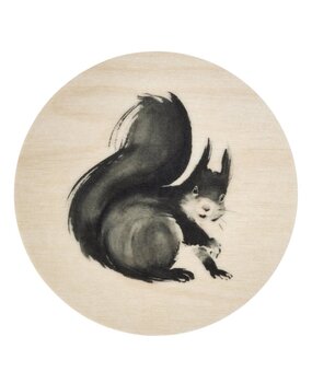 muurla Muurla x Teemu Järvi  houten onderzetter Eekhoorn Ø10cm