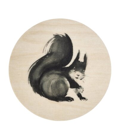 muurla Muurla x Teemu Järvi wooden coaster Squirrel Ø10cm muurla Muurla x Teemu Järvi wooden coaster Squirrel Ø10cm