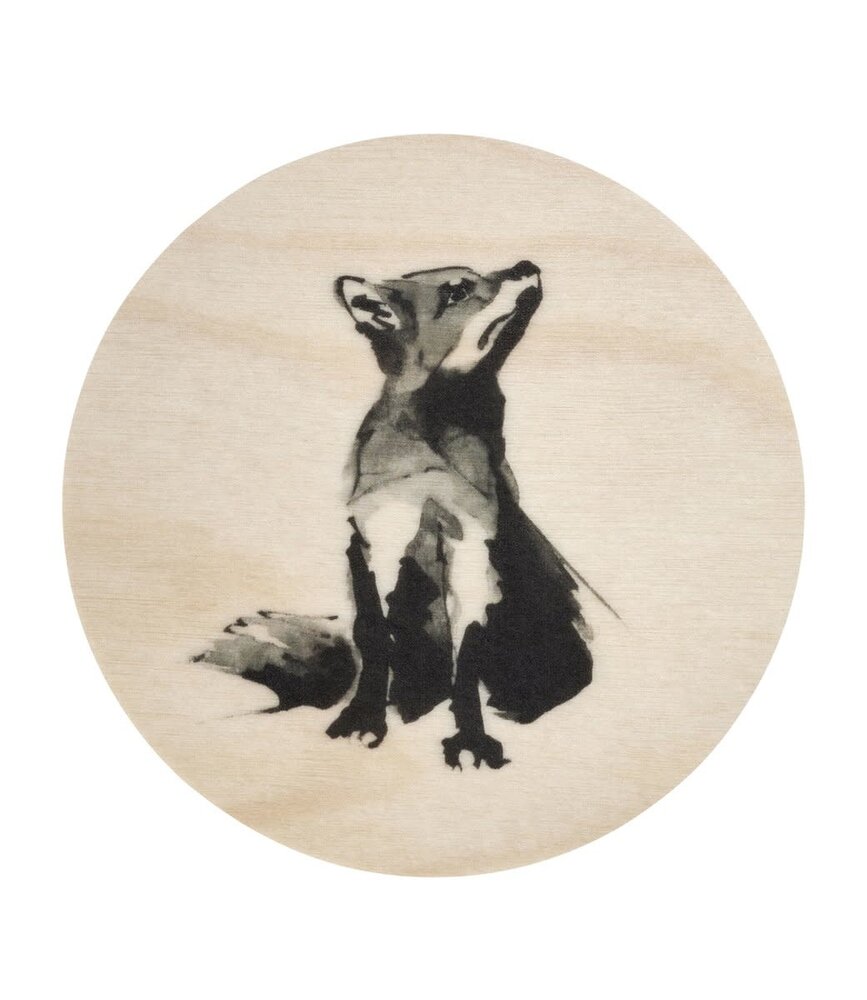 muurla Muurla x Teemu Järvi wooden coaster Fox Ø10cm muurla Muurla x Teemu Järvi wooden coaster Fox Ø10cm