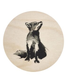 muurla Muurla x Teemu Järvi houten onderzetter Vos Ø10cm muurla Muurla x Teemu Järvi houten onderzetter Vos Ø10cm