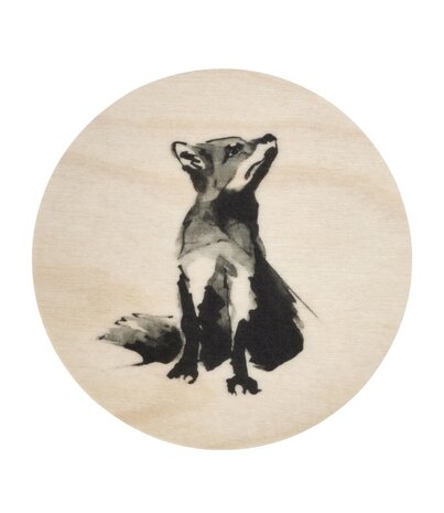 muurla Muurla x Teemu Järvi wooden coaster Fox Ø10cm muurla Muurla x Teemu Järvi wooden coaster Fox Ø10cm