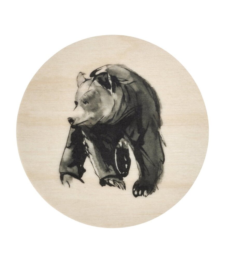 muurla Muurla x Teemu Järvi houten onderzetter Beer Ø10cm muurla Muurla x Teemu Järvi houten onderzetter Beer Ø10cm