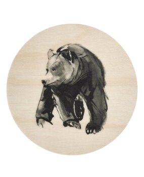 muurla Muurla x Teemu Järvi houten onderzetter Beer Ø10cm muurla Muurla x Teemu Järvi houten onderzetter Beer Ø10cm