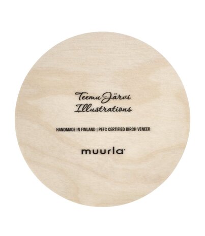 muurla Muurla x Teemu Järvi wooden coaster Moose Ø10cm muurla Muurla x Teemu Järvi wooden coaster Moose Ø10cm