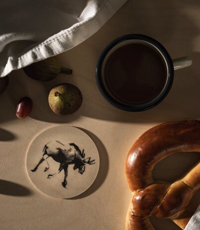 muurla Muurla x Teemu Järvi wooden coaster Moose Ø10cm muurla Muurla x Teemu Järvi wooden coaster Moose Ø10cm