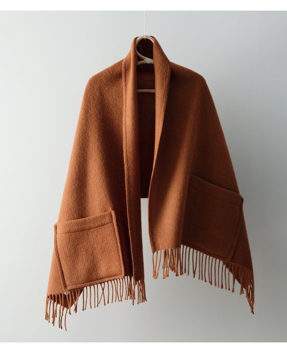 Lapuan Kankurit Uni wollen omslag sjaal met zakken 60x170 Kaneel