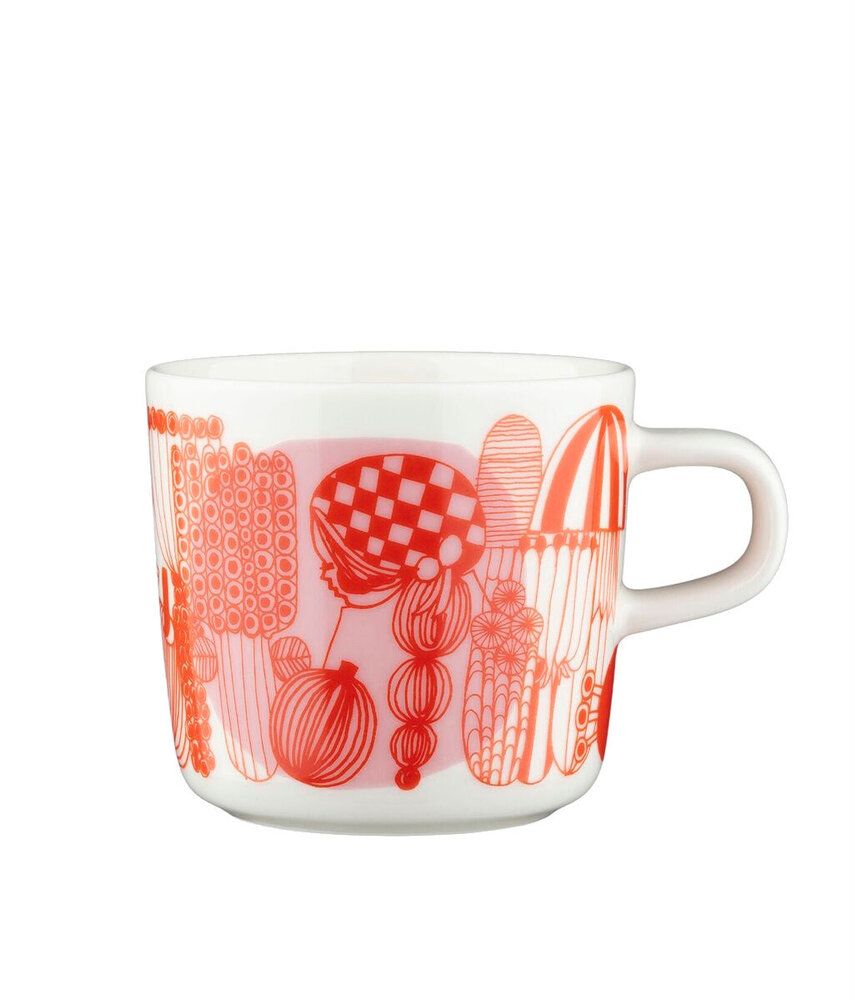 Marimekko Marimekko Siirtolapuutarha cup 2dl orange pink Marimekko Marimekko Siirtolapuutarha cup 2dl orange pink