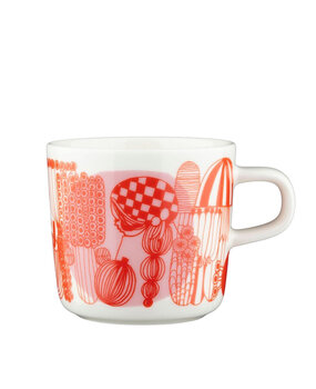 Marimekko Marimekko Siirtolapuutarha cup 2dl orange pink Marimekko Marimekko Siirtolapuutarha cup 2dl orange pink