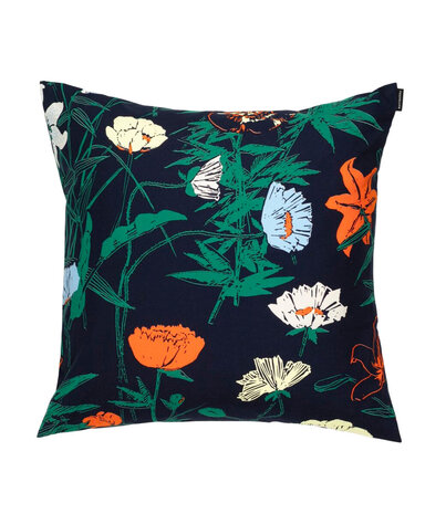 Marimekko Marimekko Perenna kussenhoes 50x50cm donkerblauw Marimekko Marimekko Perenna kussenhoes 50x50cm donkerblauw