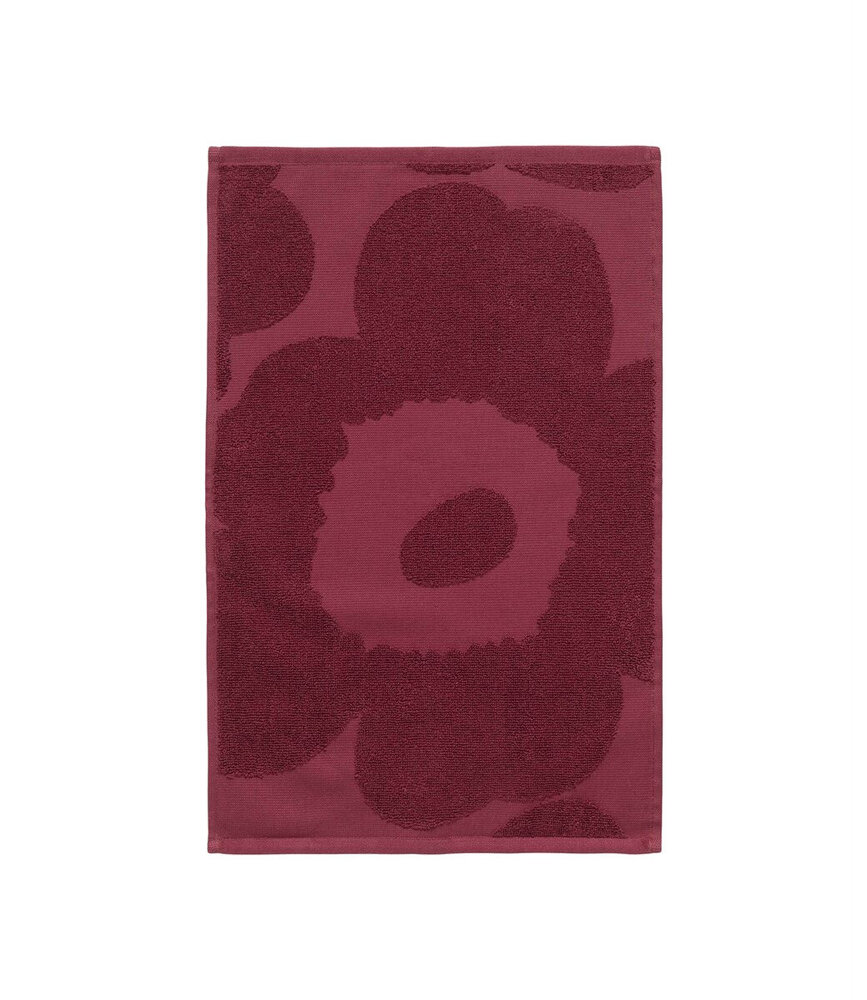 Marimekko Marimekko Unikko Solid towel 32x50cm Burgundy