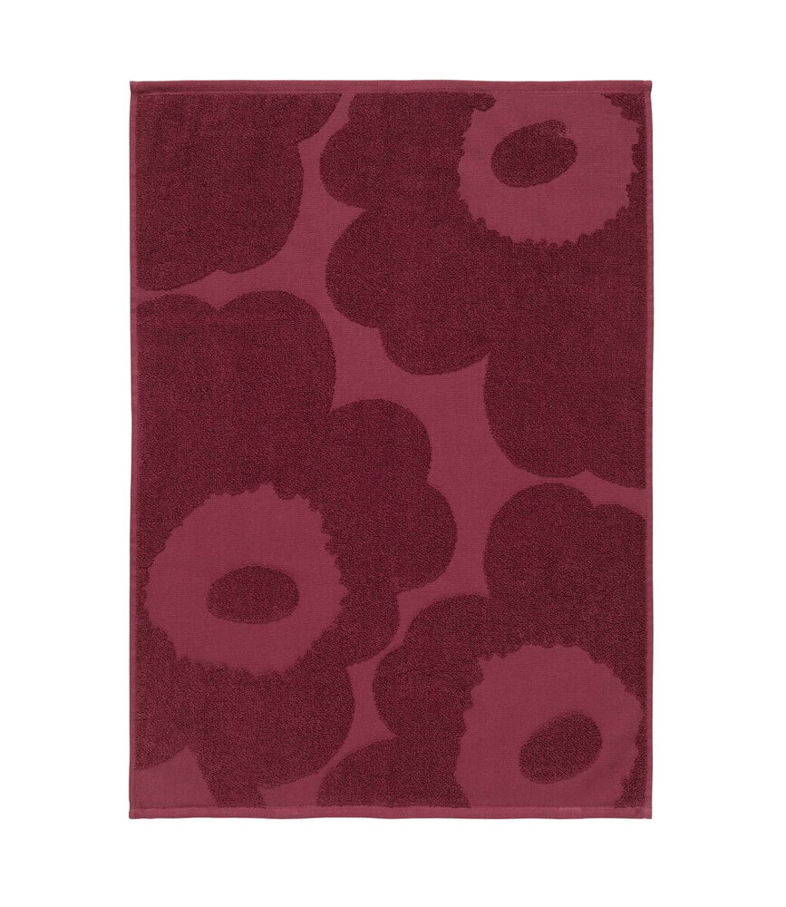 Marimekko Marimekko Unikko Solid handdoek 50x70cm Burgundy Marimekko Marimekko Unikko Solid handdoek 50x70cm Burgundy