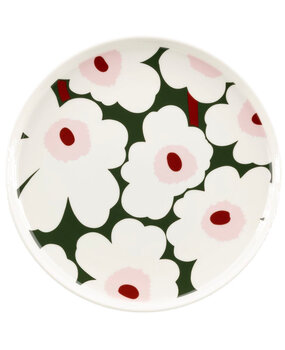 Marimekko Marimekko Unikko 25cm plate green pink Marimekko Marimekko Unikko 25cm plate green pink