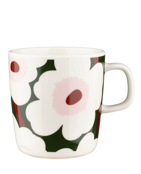 Marimekko Marimekko Unikko beker 4dl groen roze Marimekko Marimekko Unikko beker 4dl groen roze