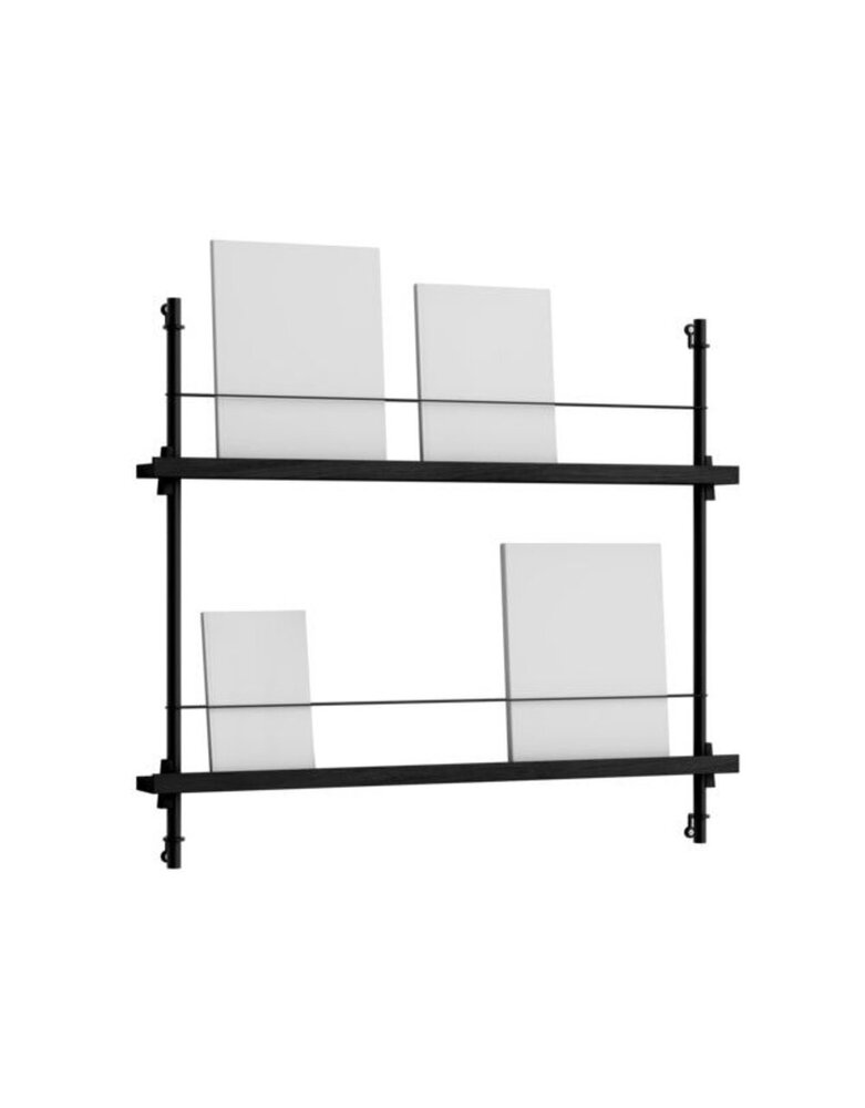 Moebe Moebe Tijdschriften en boeken wandrek 73x85x7cm zwart zwart Moebe Moebe Tijdschriften en boeken wandrek 73x85x7cm zwart zwart