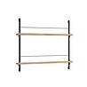 Moebe Moebe Magazine Shelving 73x85x7cm oak black Moebe Moebe Magazine Shelving 73x85x7cm oak black