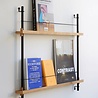 Moebe Moebe Tijdschriften en boeken wandrek 73x85x7cm eiken zwart Moebe Moebe Tijdschriften en boeken wandrek 73x85x7cm eiken zwart