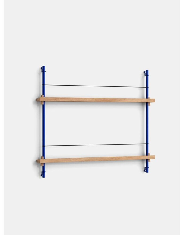 Moebe Moebe Magazine Shelving 73x85x7cm oak blue Moebe Moebe Magazine Shelving 73x85x7cm oak blue