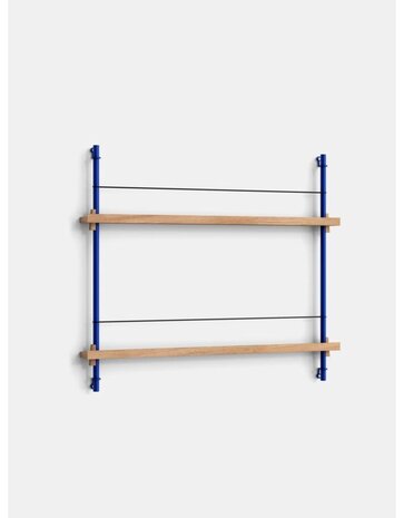 Moebe Moebe Magazine Shelving 73x85x7cm oak blue Moebe Moebe Magazine Shelving 73x85x7cm oak blue