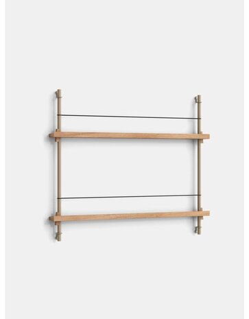 Moebe Moebe Magazine Shelving 73x85x7cm oak warm grey Moebe Moebe Magazine Shelving 73x85x7cm oak warm grey