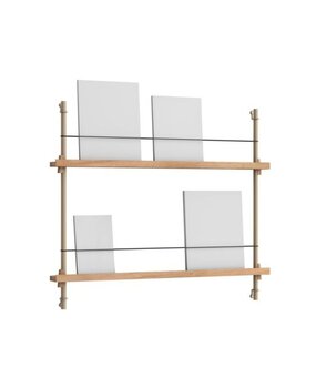 Moebe Moebe Magazine Shelving 73x85x7cm oak warm grey