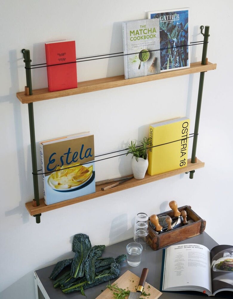 Moebe Moebe Magazine Shelving 73x85x7cm oak warm grey Moebe Moebe Magazine Shelving 73x85x7cm oak warm grey