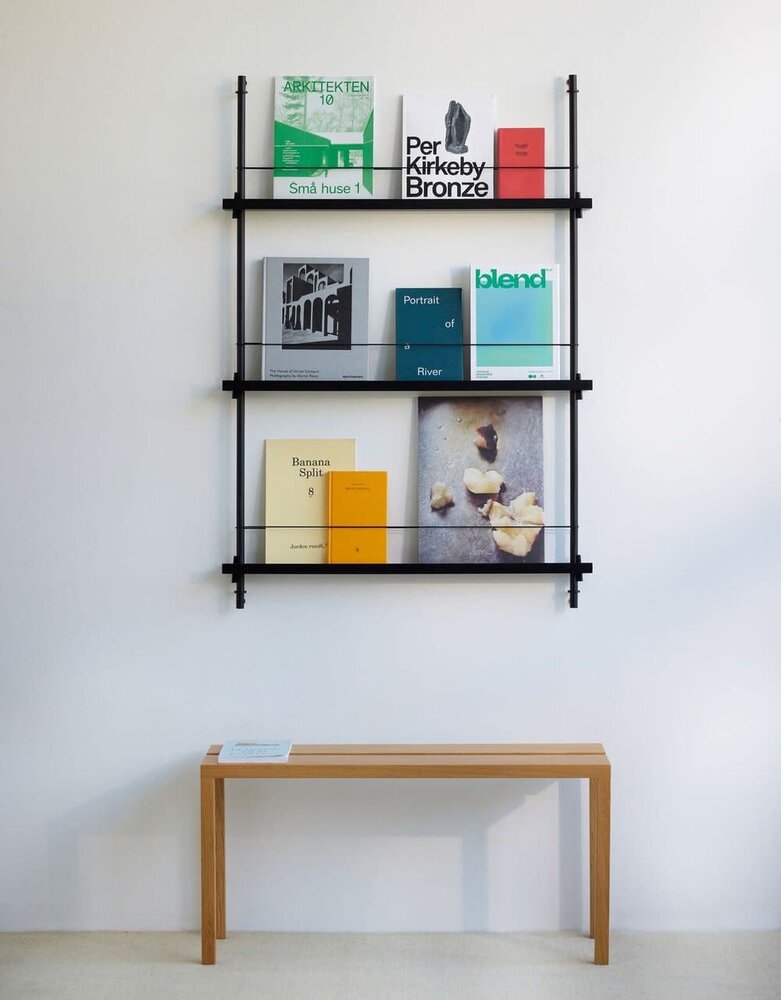 Moebe Moebe Magazine Shelving 123x85x7cm black black Moebe Moebe Magazine Shelving 123x85x7cm black black