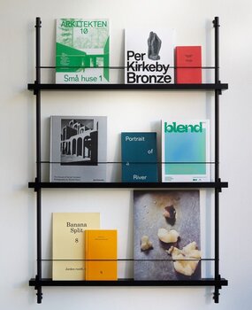 Moebe Moebe Tijdschriften en boeken wandrek 123x85x7cm zwart zwart