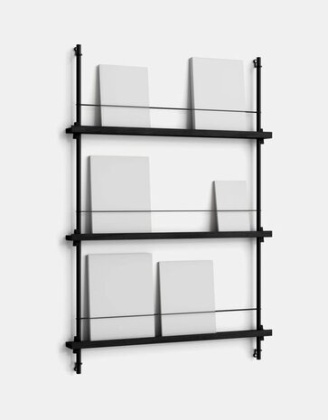 Moebe Moebe Tijdschriften en boeken wandrek 123x85x7cm zwart zwart
