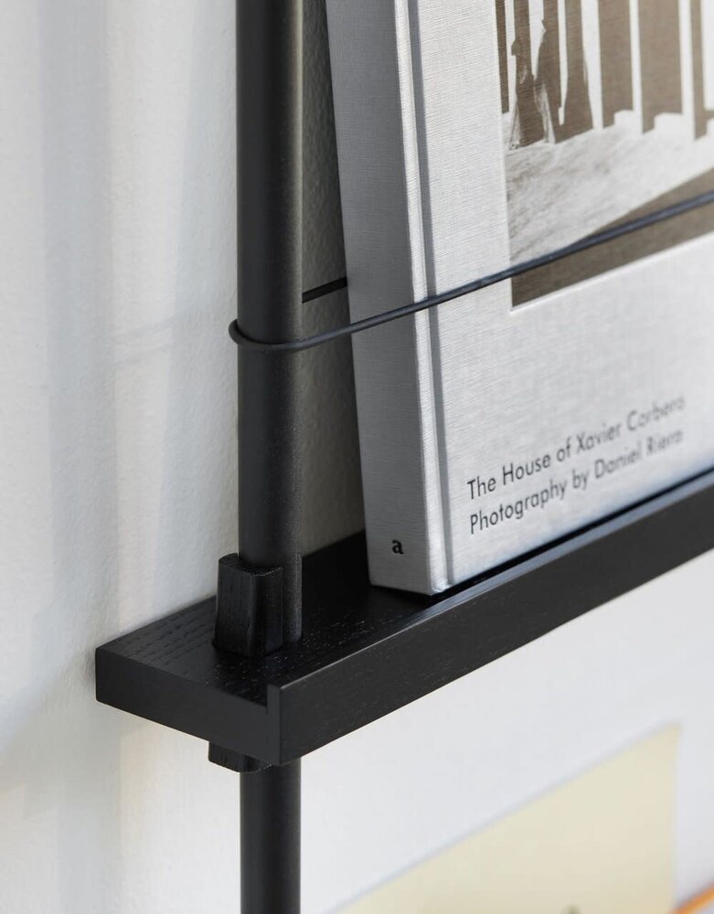 Moebe Moebe Tijdschriften en boeken wandrek 123x85x7cm zwart zwart