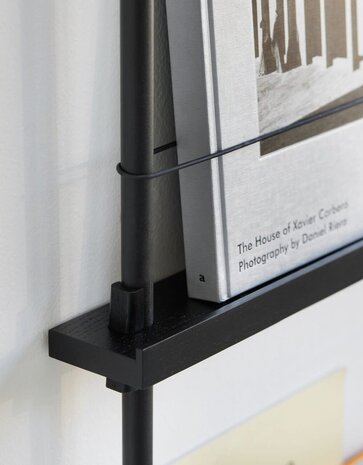 Moebe Moebe Tijdschriften en boeken wandrek 123x85x7cm zwart zwart