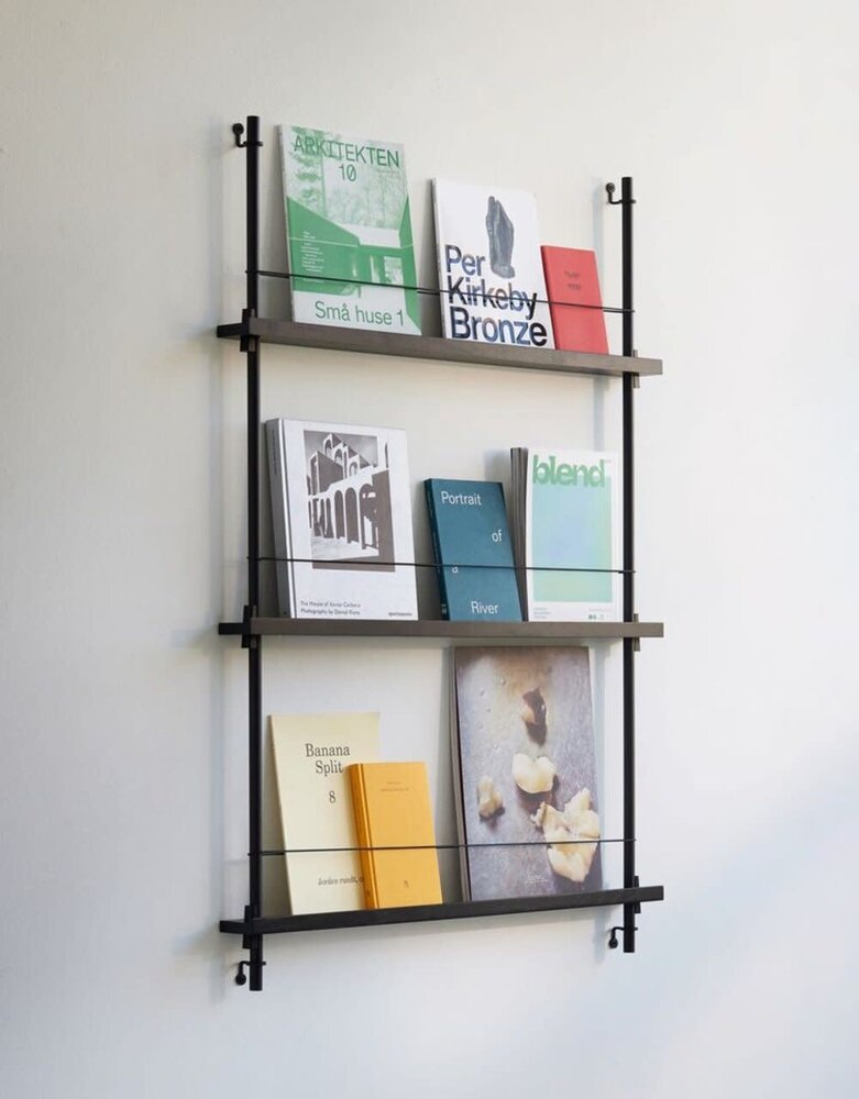 Moebe Moebe Tijdschriften en boeken wandrek 123x85x7cm zwart zwart