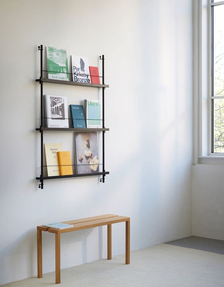 Moebe Moebe Magazine Shelving 123x85x7cm black black Moebe Moebe Magazine Shelving 123x85x7cm black black